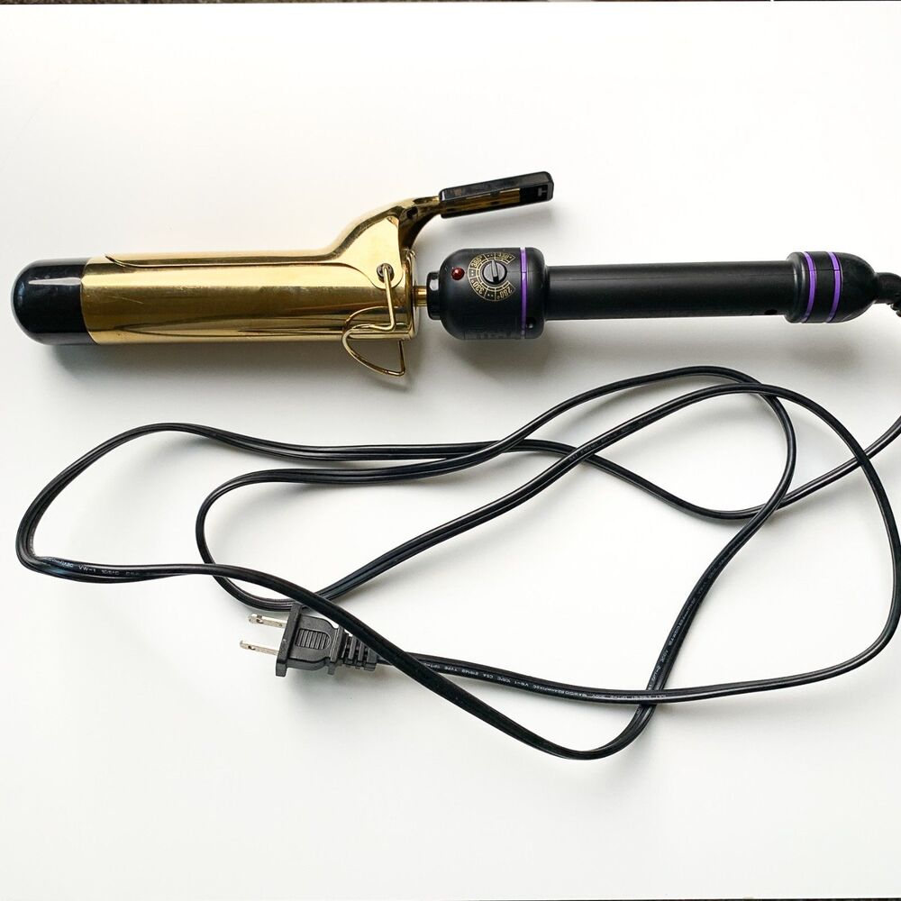 Hot Tools 1.5" in Curling Iron Adjustable Heat 430°F Swivel Cord Gold/Black